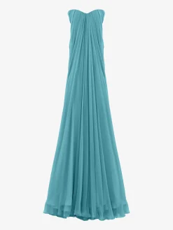 Women's Bustier Evening Dress in Blue
