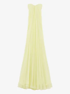 Women's Bustier Evening Dress in Yellow