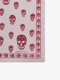 Women's Classic Skull Foulard in Pink