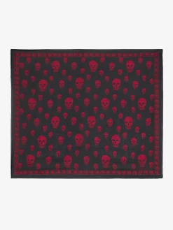 Women's Classic Skull Scarf in Black/Red