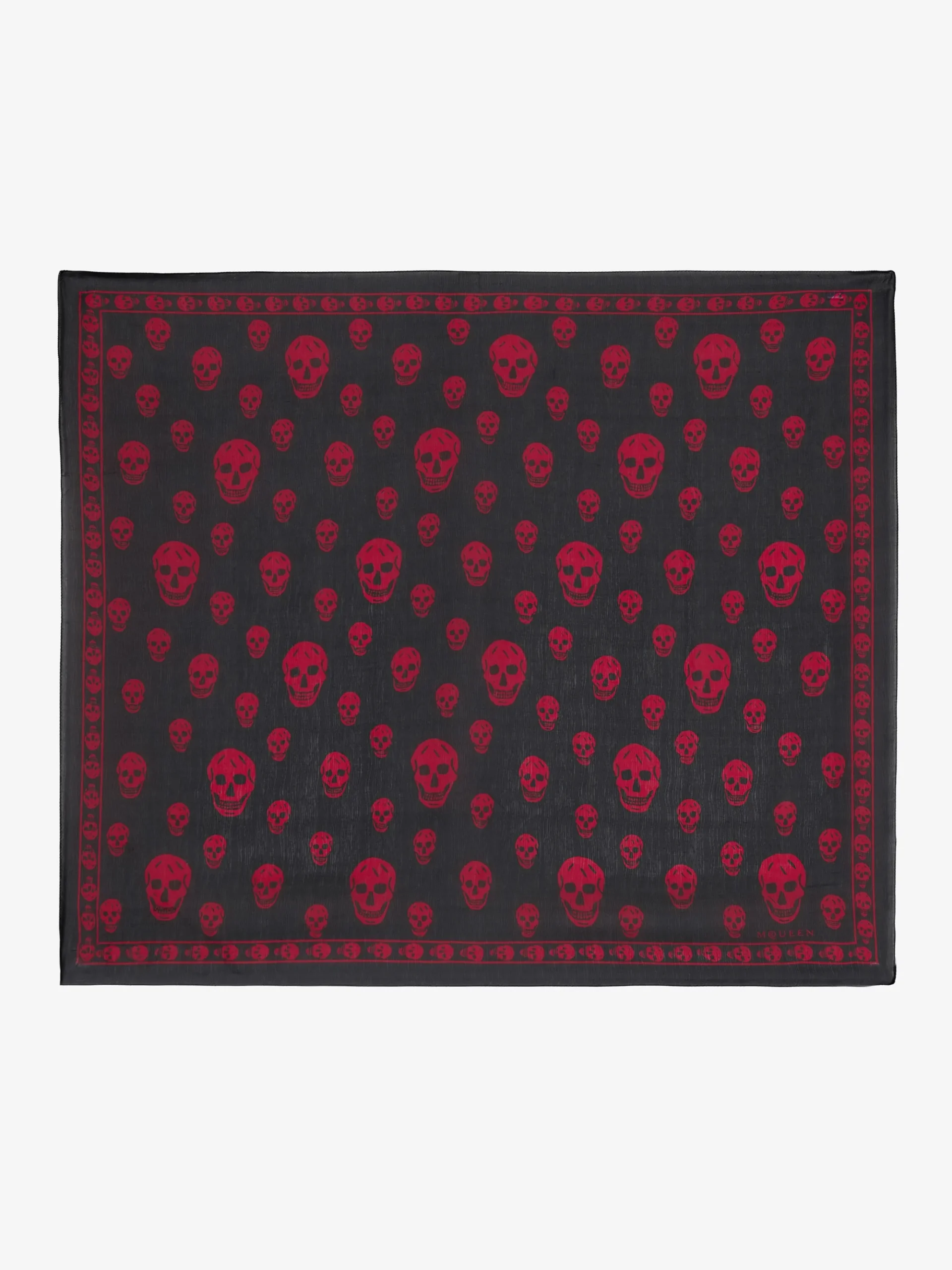Women's Classic Skull Scarf in Black/Red