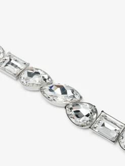Women's Cocktail Bracelet in Silver-finish/Clear