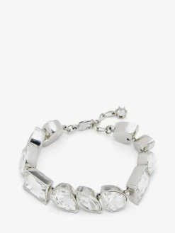 Women's Cocktail Bracelet in Silver-finish/Clear