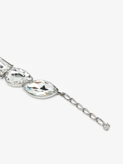 Women's Cocktail Choker in Silver-finish/Clear