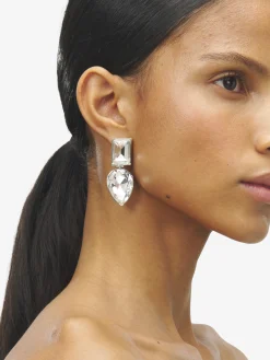Women's Cocktail Earrings in Silver-finish