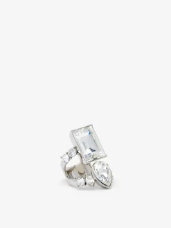 Women's Cocktail Ring in Silver-finish