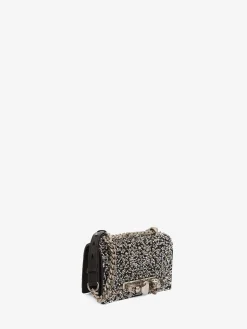 Women's Crystal-embellished Mini Jewelled Satchel in Black