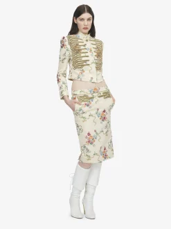 Women's Frogging Embroidery Floral Jacket in Multicolor