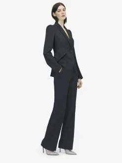 Women's High-waisted Tailored Trousers in Indigo