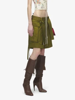 Women's Horn Heel Knee-High Boot in Brown