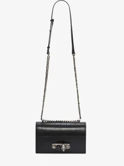 Women's Jewelled Satchel in Black