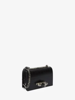 Women's Jewelled Satchel in Black