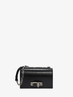 Women's Jewelled Satchel in Black