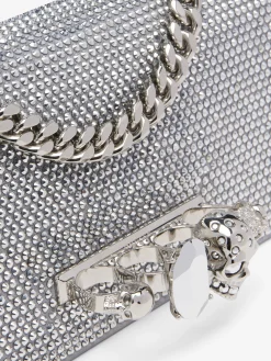 Women's Jewelled Shoulder Mini in Silver-finish