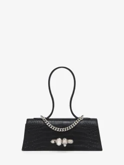 Women's Jewelled Top Handle in Black