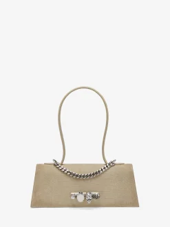 Women's Jewelled Top Handle in Light Brown
