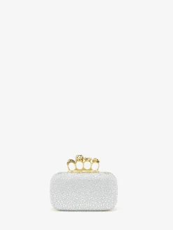 Women's Knuckle Clutch in Silver