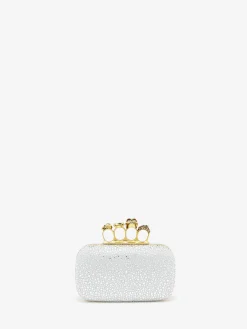 Women's Knuckle Clutch in Silver