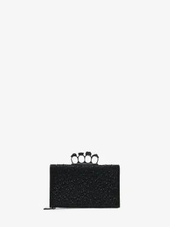Women's Knuckle Flat Pouch in Black