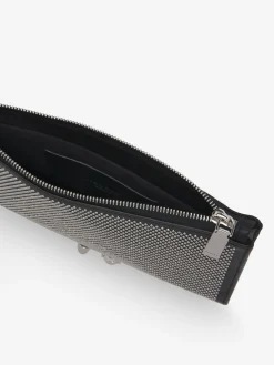 Women's Knuckle Flat Pouch in Black/Silver
