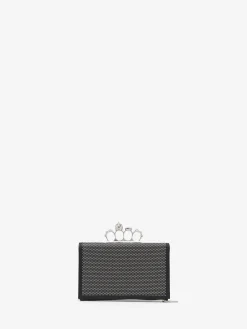 Women's Knuckle Flat Pouch in Black/Silver