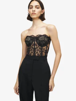 Women's Lace Corset in Black