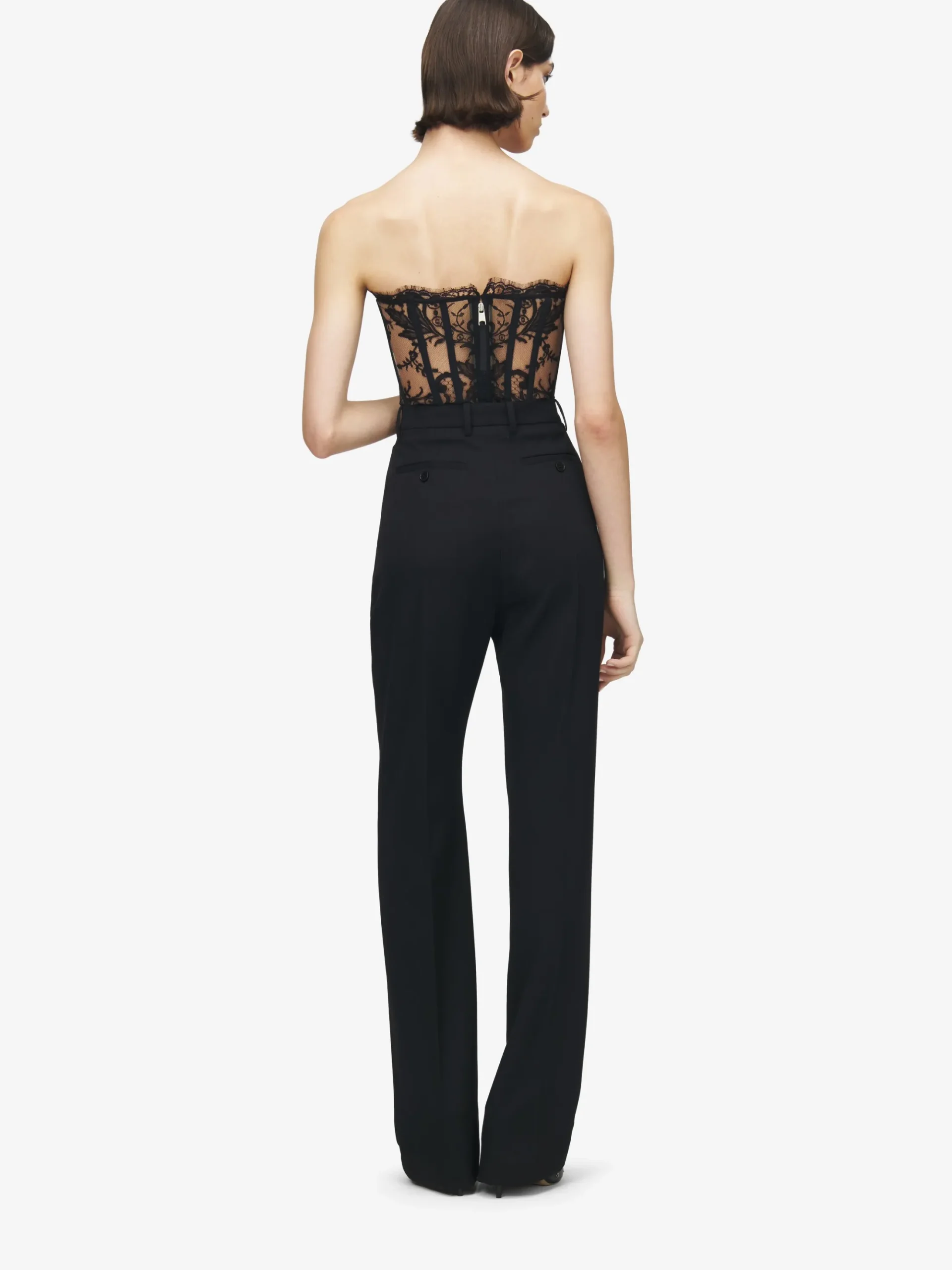 Women's Lace Corset in Black