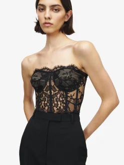 Women's Lace Corset in Black