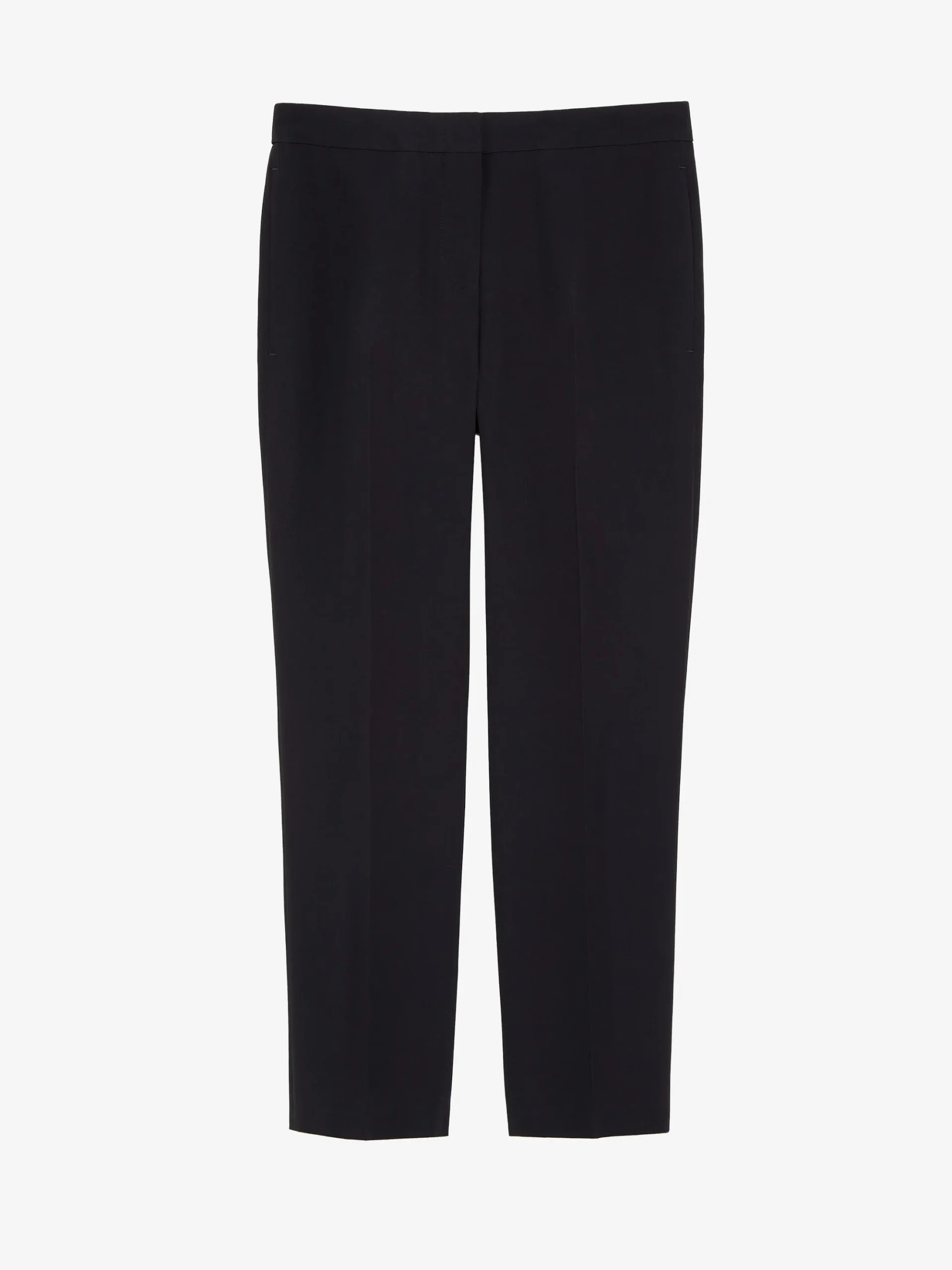 Women's Leaf Crepe Cigarette Trouser in Black
