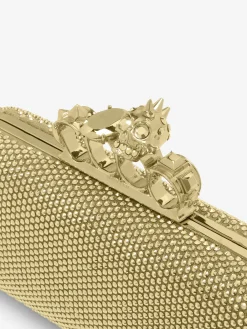 Women's Long Knuckle Clutch in Gold-finish