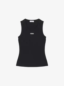 Women's McQueen Placket Tank Top in Black