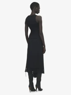 Women's McQueen Placket Tank Top in Black