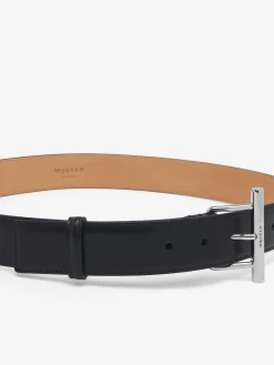 Women's McQueen T-Bar Hip Belt in Black/Silver