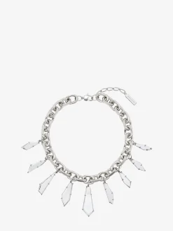 Women's Mirror Necklace in Silver-finish