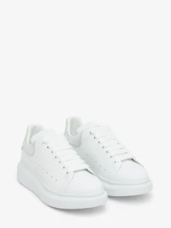 Women's Oversized Sneaker in White/Silver