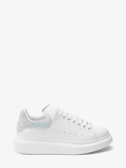 Women's Oversized Sneaker in White/Silver