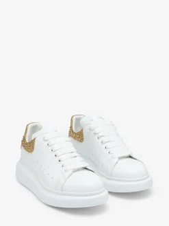 Women's Oversized Sneaker in White/Gold