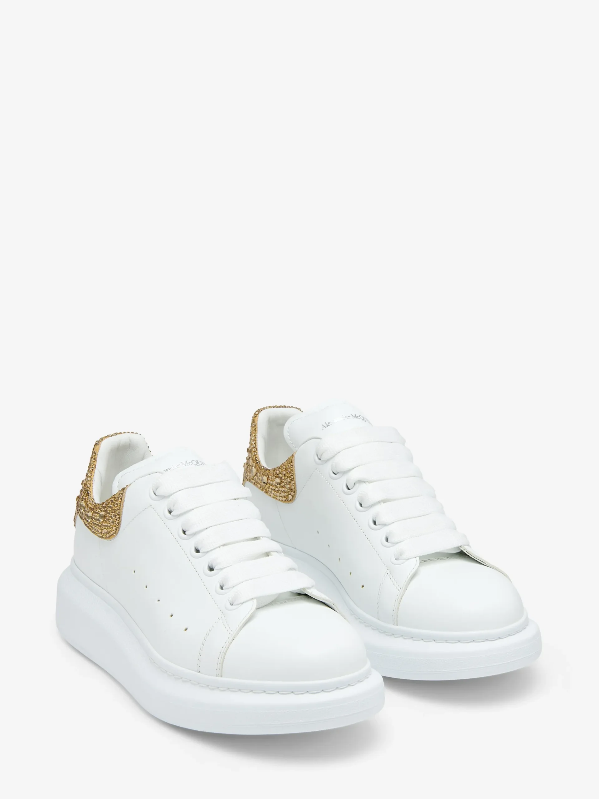 Women's Oversized Sneaker in White/Gold