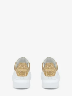 Women's Oversized Sneaker in White/Gold