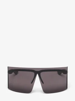Women's Oversized Visor Sunglasses in Black