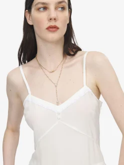 Women's Pavé Skull Necklace in Pale Gold-finish