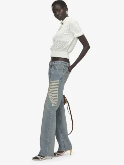 Women's Pointelle Knit Top in Ivory