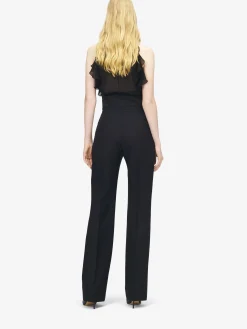 Women's Ruffled Top in Black