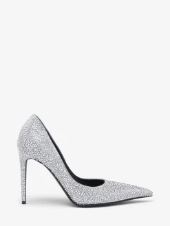Women's Skull Pump in Silver-finish