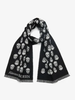 Women's Skull Scarf in Black