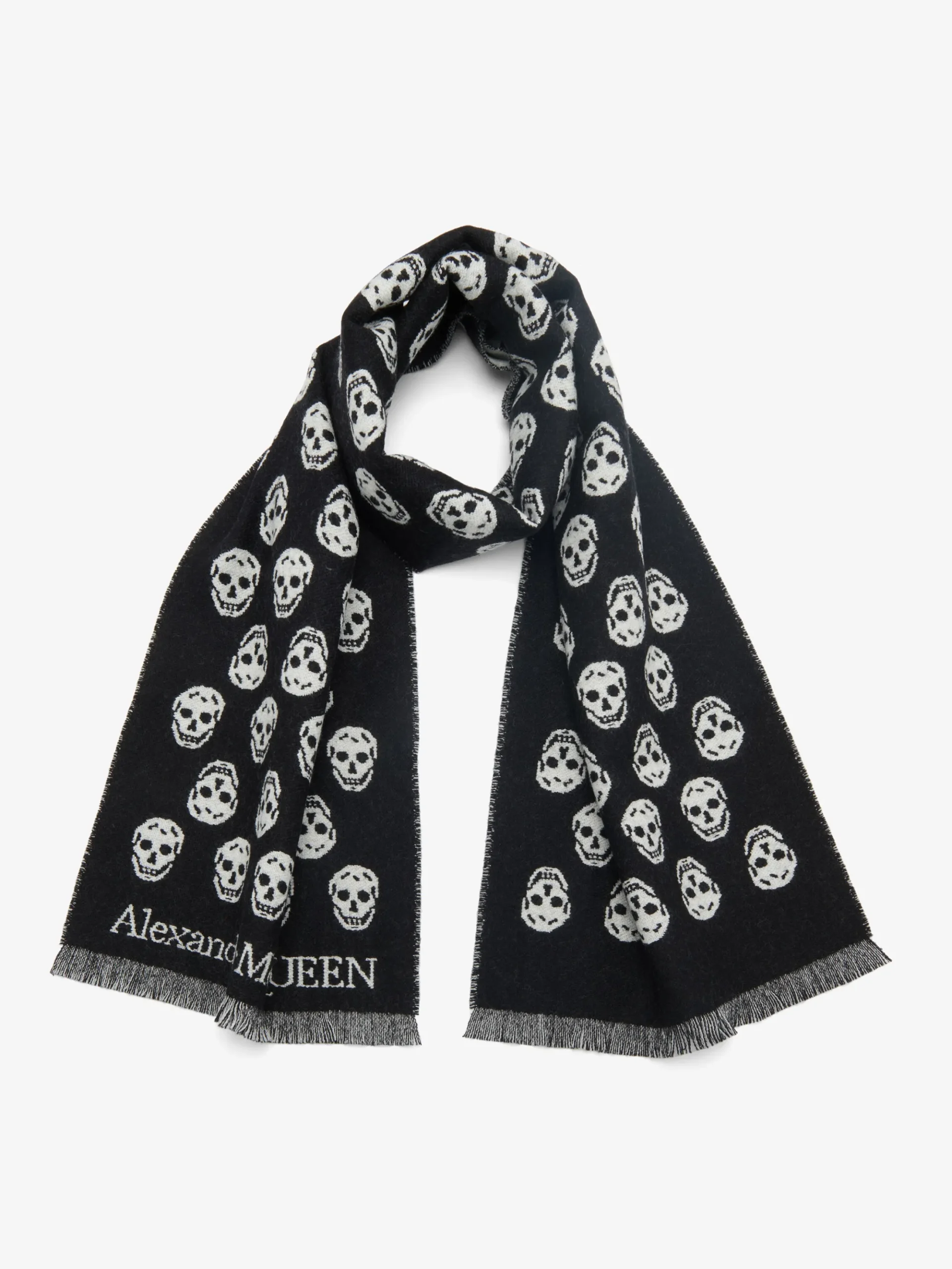 Women's Skull Scarf in Black