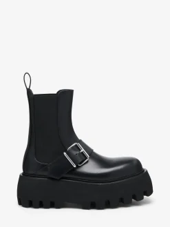 Women's Sofa Buckle Boot in Black