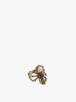 Women's Spider Ring in Antique Gold-finish