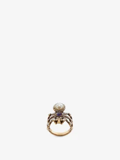 Women's Spider Ring in Antique Gold-finish