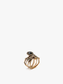 Women's Spider Ring in Antique Gold-finish